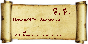 Hrncsár Veronika névjegykártya